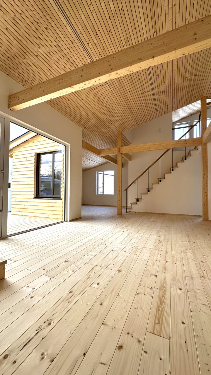 トドマツとホタテ漆喰の家02